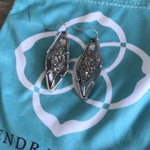Kendra Scott platinum druzy earrings